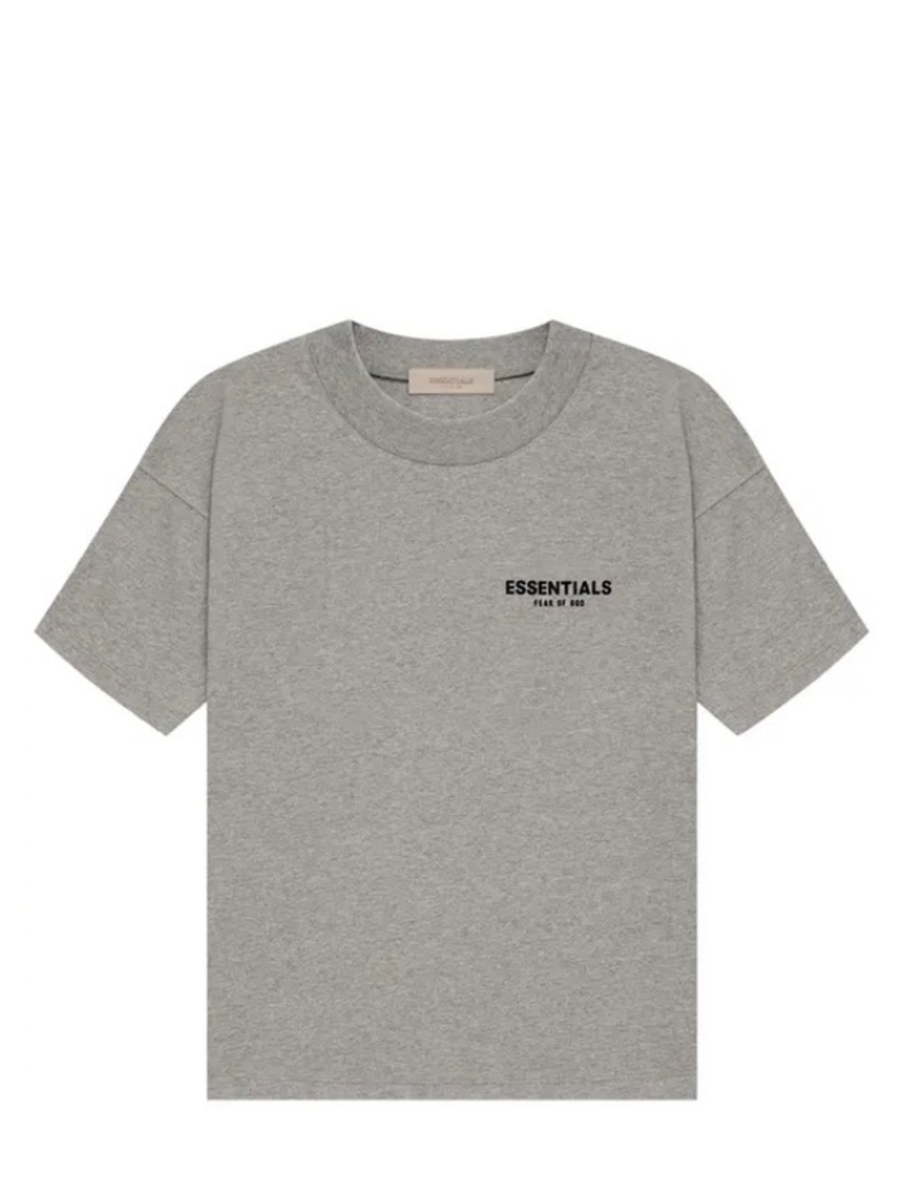 ESSENTIALS Men Grey Logo Tee Size M